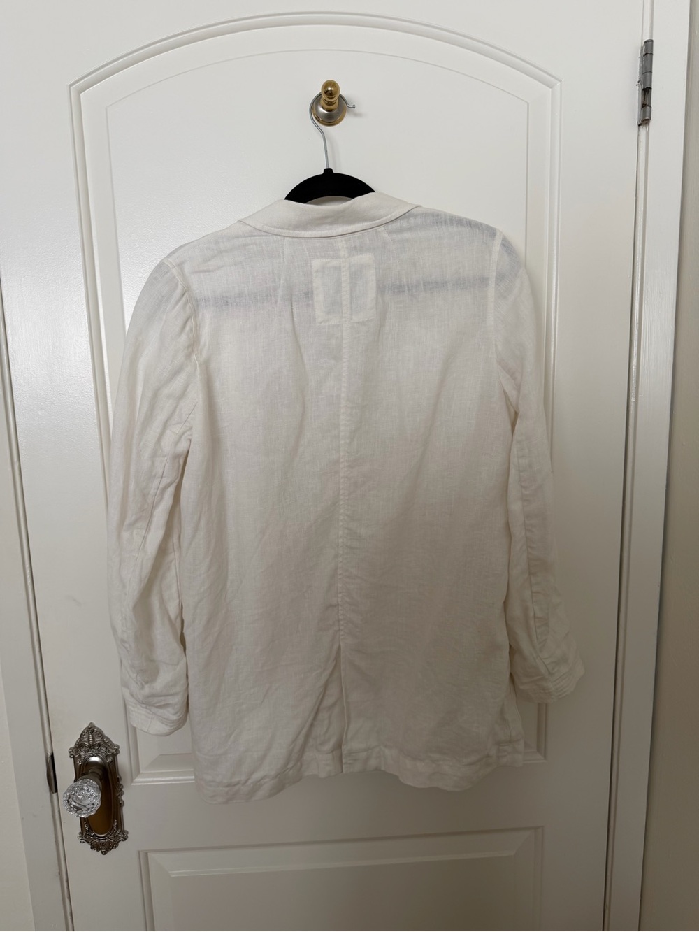 Madewell Dorset Cream Button-Front Linen Relaxed Blazer - Picture 5 of 5
